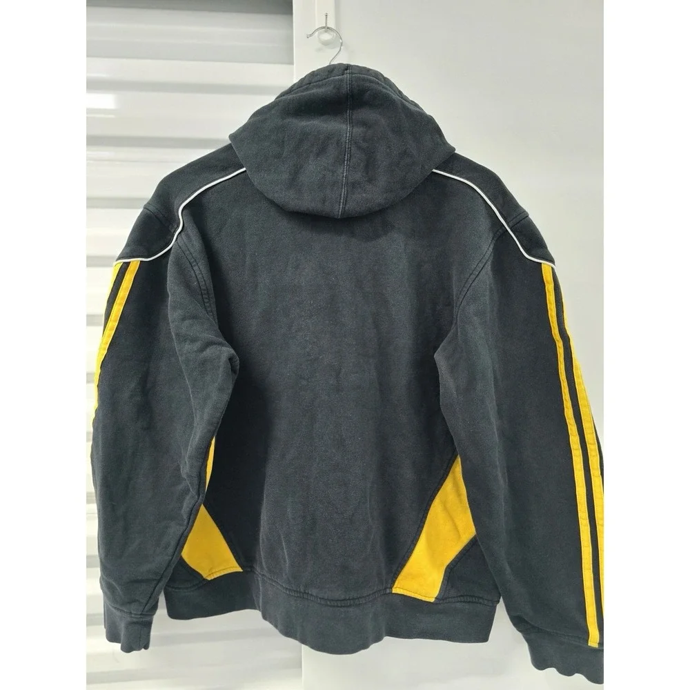 Adidas Los Angeles Lakers Hoodie Mens M Black Yellow Embroidered NBA Pullover